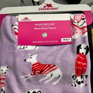 Celebrate Valentine's Day Velvet Plush Throw